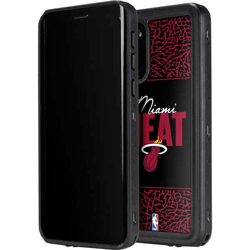NBA Miami Heat Elephant Print Galaxy S20 Waterproof Case