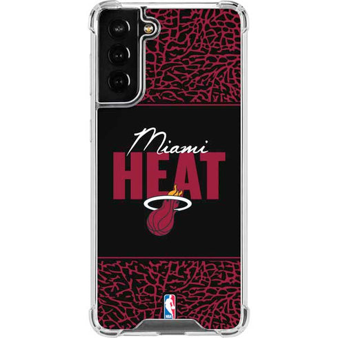 NBA Miami Heat Elephant Print Galaxy S22 Plus Clear Case
