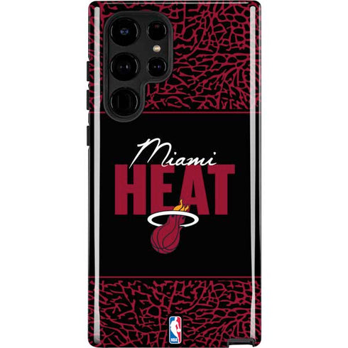 NBA Miami Heat Elephant Print Galaxy S22 Ultra Pro Case