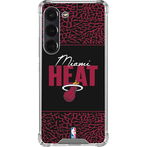 NBA Miami Heat Elephant Print Galaxy S23 Clear Case