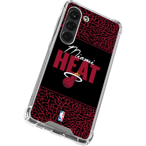 NBA Miami Heat Elephant Print Galaxy S23 Clear Case