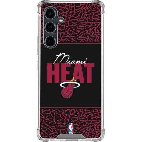 NBA Miami Heat Elephant Print Galaxy S23 FE Clear Case