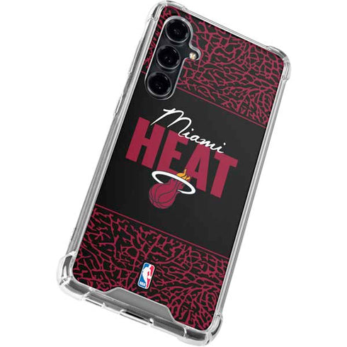 NBA Miami Heat Elephant Print Galaxy S23 FE Clear Case