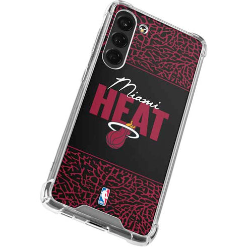 NBA Miami Heat Elephant Print Galaxy S23 Plus Clear Case