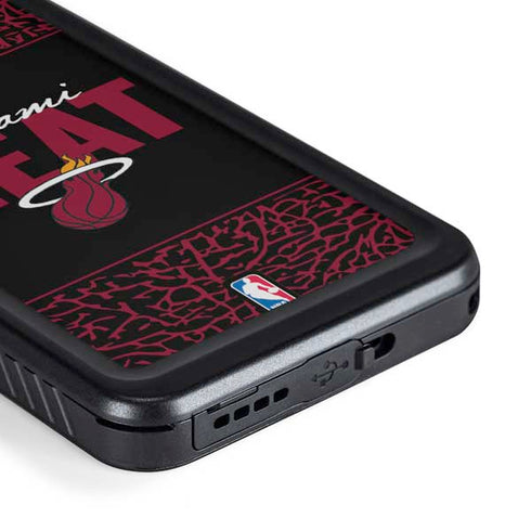 NBA Miami Heat Elephant Print Galaxy S23 Plus Waterproof Case