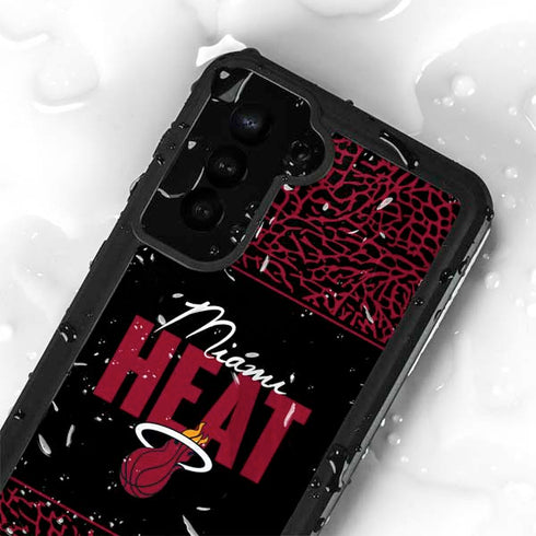 NBA Miami Heat Elephant Print Galaxy S23 Plus Waterproof Case
