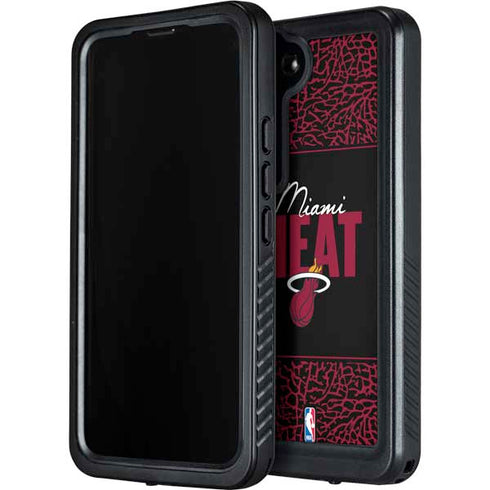 NBA Miami Heat Elephant Print Galaxy S23 Waterproof Case
