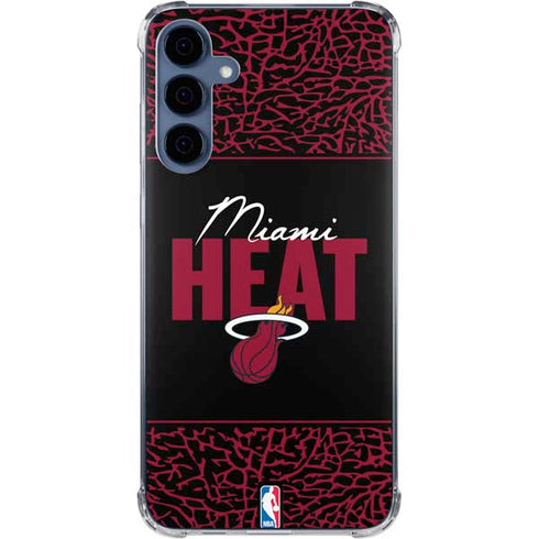 NBA Miami Heat Elephant Print Galaxy S24 Clear Case