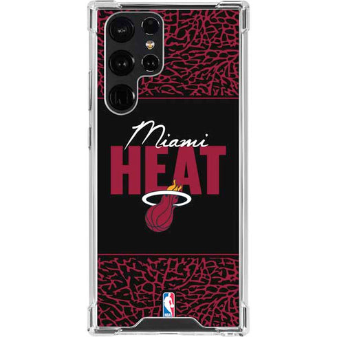 NBA Miami Heat Elephant Print Galaxy S24 Ultra Clear Case