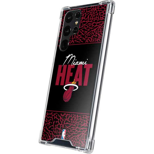 NBA Miami Heat Elephant Print Galaxy S24 Ultra Clear Case