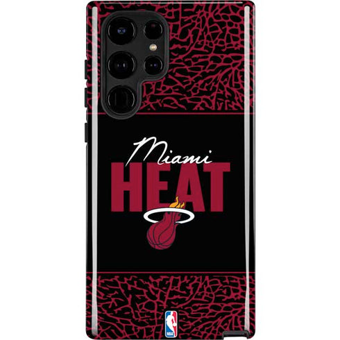 NBA Miami Heat Elephant Print Galaxy S24 Ultra Impact Case