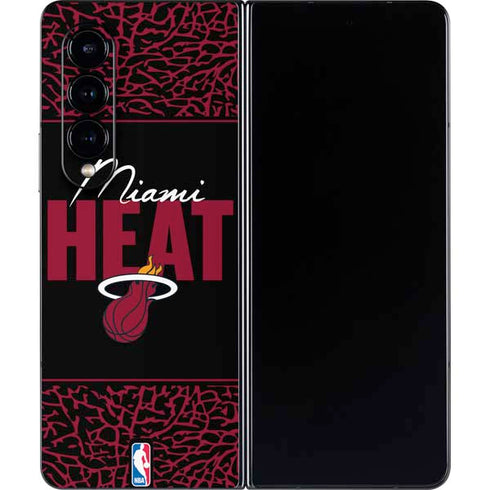 NBA Miami Heat Elephant Print Galaxy Z Fold4 5G Skin