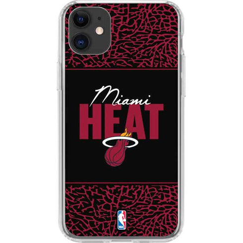NBA Miami Heat Elephant Print iPhone 11 Clear Case