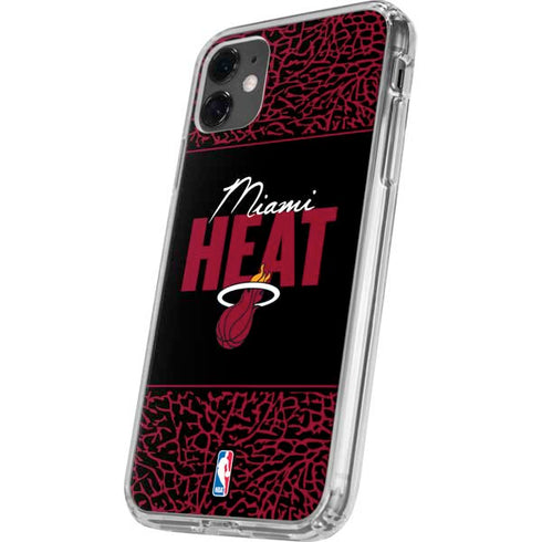 NBA Miami Heat Elephant Print iPhone 11 Clear Case