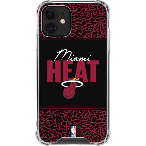 NBA Miami Heat Elephant Print iPhone 12 Mini Clear Case