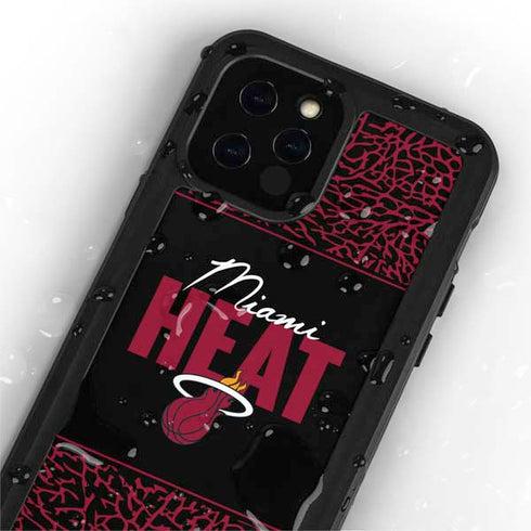 NBA Miami Heat Elephant Print iPhone 12 Pro Waterproof Case