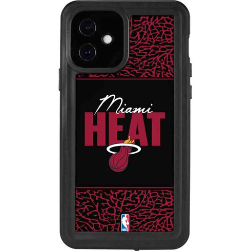 NBA Miami Heat Elephant Print iPhone 12 Waterproof Case