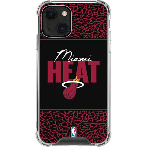 NBA Miami Heat Elephant Print iPhone 13 Clear Case