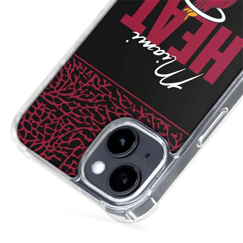 NBA Miami Heat Elephant Print iPhone 15 Plus MagSafe Case
