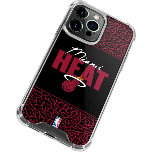 NBA Miami Heat Elephant Print iPhone 14 Pro Max Clear Case