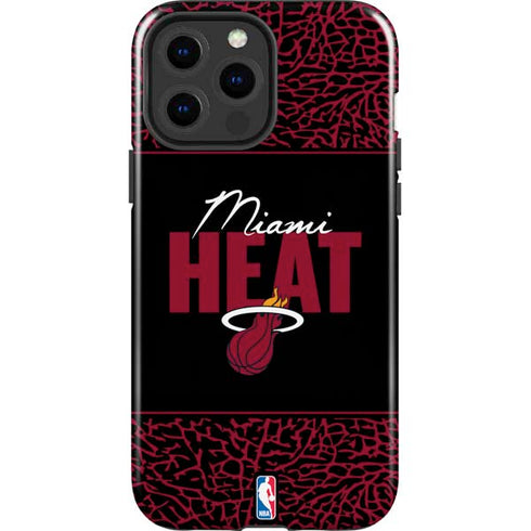 NBA Miami Heat Elephant Print iPhone 15 Pro Max Impact Case