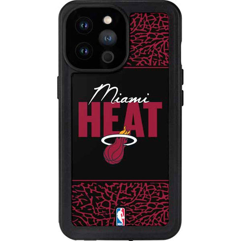 NBA Miami Heat Elephant Print iPhone 14 Pro Max Waterproof Case