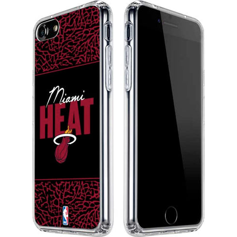 NBA Miami Heat Elephant Print iPhone SE (2nd & 3rd Gen) Clear Case
