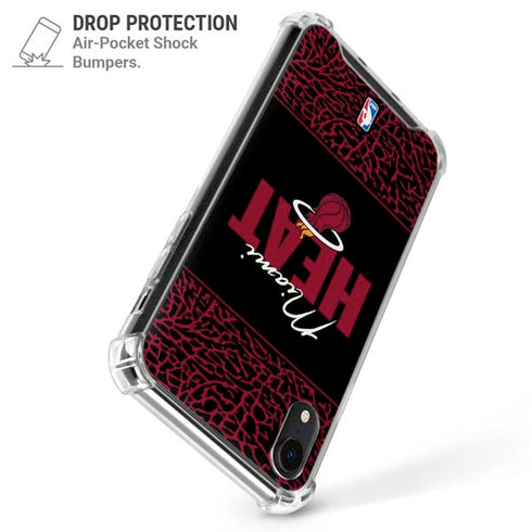 NBA Miami Heat Elephant Print iPhone XR Clear Case