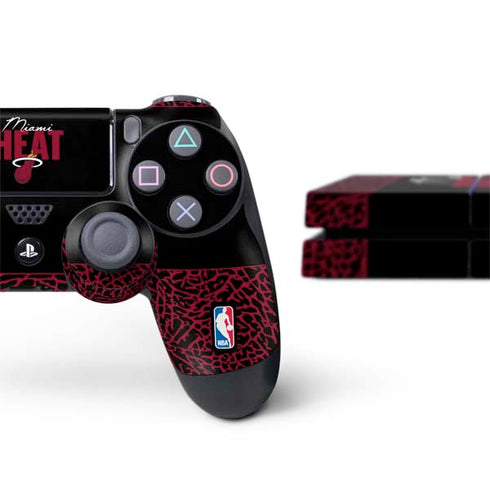 NBA Miami Heat Elephant Print PS4 Console and Controller Bundle Skin
