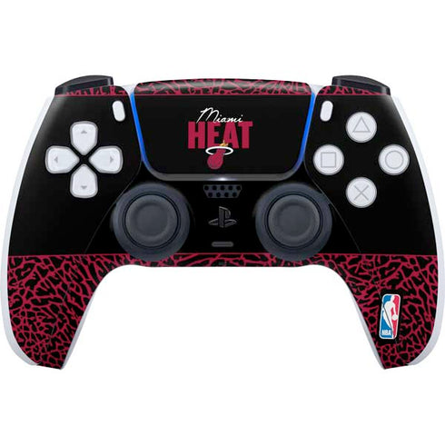 NBA Miami Heat Elephant Print PS5 Controller Skin