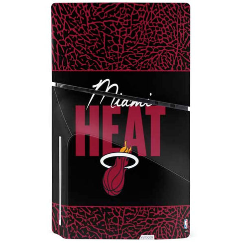 NBA Miami Heat Elephant Print PS5 Slim Disk Console Skin