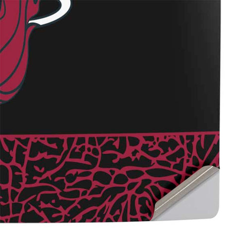 NBA Miami Heat Elephant Print PS5 Slim Disk Console Skin