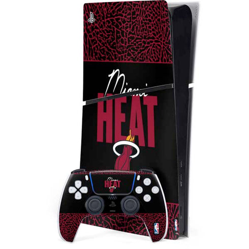 NBA Miami Heat Elephant Print PS5 Slim Digital Edition Bundle Skin