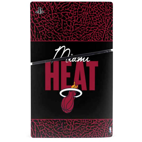 NBA Miami Heat Elephant Print PS5 Slim Digital Edition Bundle Skin