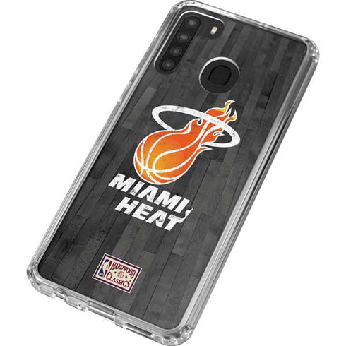 NBA Miami Heat Hardwood Classics Galaxy A21 Clear Case