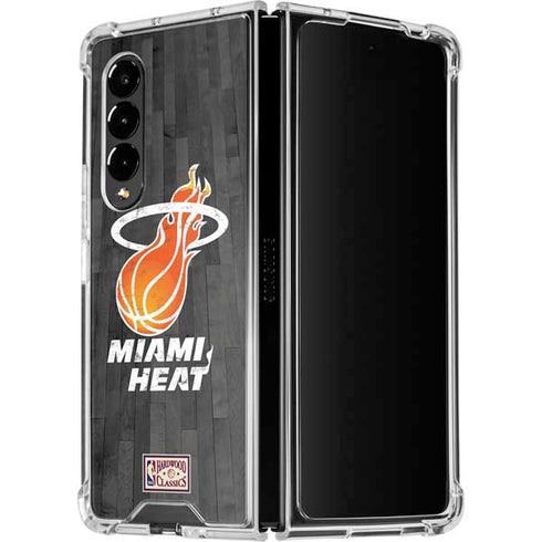 NBA Miami Heat Hardwood Classics Galaxy Z Fold4 5G Clear Case