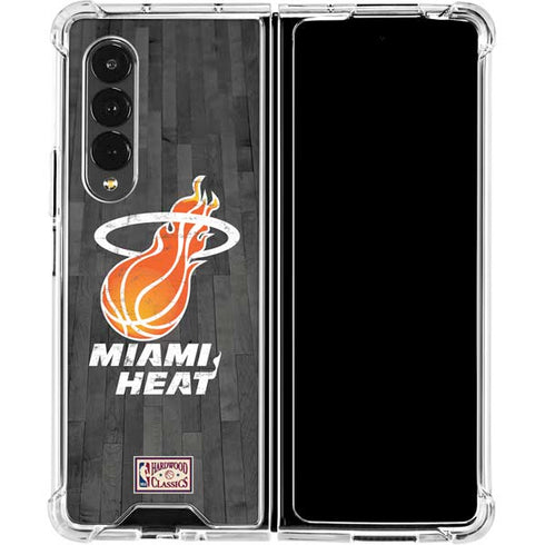 NBA Miami Heat Hardwood Classics Galaxy Z Fold4 5G Clear Case