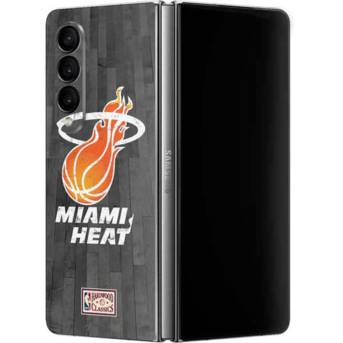 NBA Miami Heat Hardwood Classics Galaxy Z Fold4 5G Skin