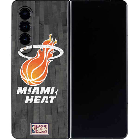 NBA Miami Heat Hardwood Classics Galaxy Z Fold4 5G Skin