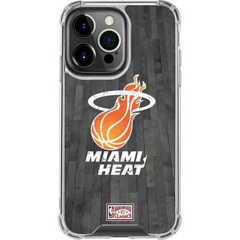 NBA Miami Heat Hardwood Classics iPhone 15 Pro Clear Case