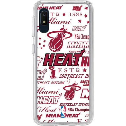 NBA Miami Heat Historic Blast Galaxy A10e Clear Case