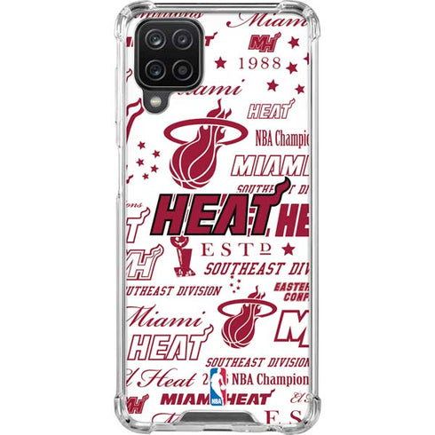 NBA Miami Heat Historic Blast Galaxy A12 Clear Case