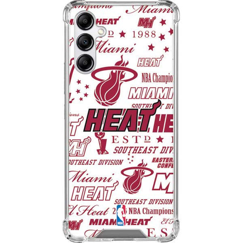 NBA Miami Heat Historic Blast Galaxy A14 5G Clear Case