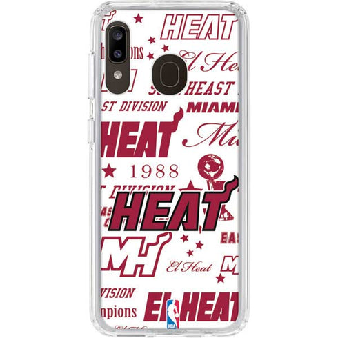 NBA Miami Heat Historic Blast Galaxy A20 Clear Case