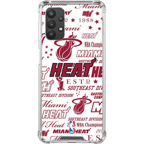 NBA Miami Heat Historic Blast Galaxy A32 5G Clear Case