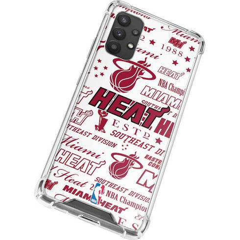 NBA Miami Heat Historic Blast Galaxy A32 5G Clear Case