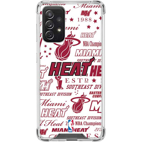 NBA Miami Heat Historic Blast Galaxy A72 5G Clear Case