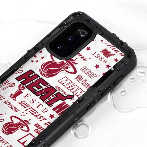 NBA Miami Heat Historic Blast Galaxy S20 Waterproof Case
