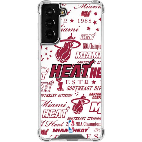 NBA Miami Heat Historic Blast Galaxy S21 FE Clear Case