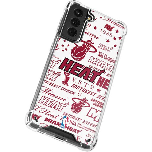 NBA Miami Heat Historic Blast Galaxy S21 Plus 5G Clear Case